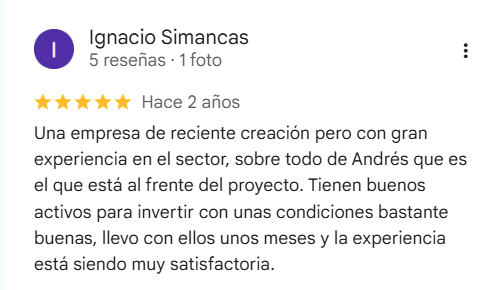 Reseña de 5 estrellas de Ignacio Simancas en Google