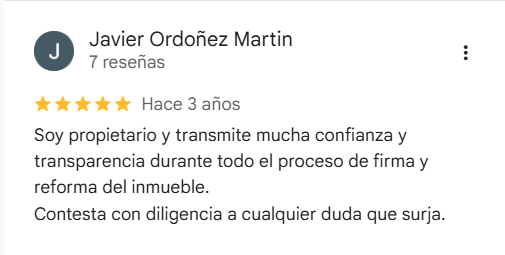 Reseña de 5 estrellas de Javier Ordoñez, propietario, en Google